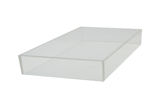 Clear Plexiglass Rectangle Box 21" x 11" x 2.5"