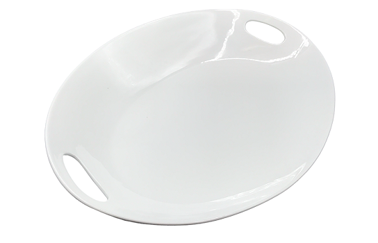 Ludovic White Platter with Handles 12" x 17"