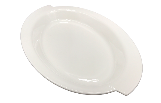 Ovale White Platter Michael 13" x 19"