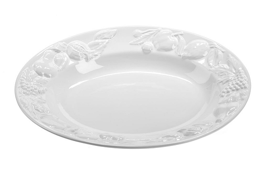 Ambiance Bowl Platter White 14" x 17" x 3"