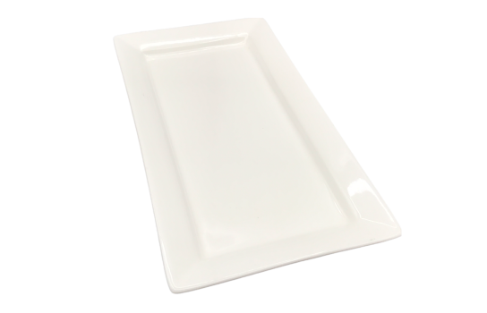 White Rectangle Platter Kimo 12" X 6"