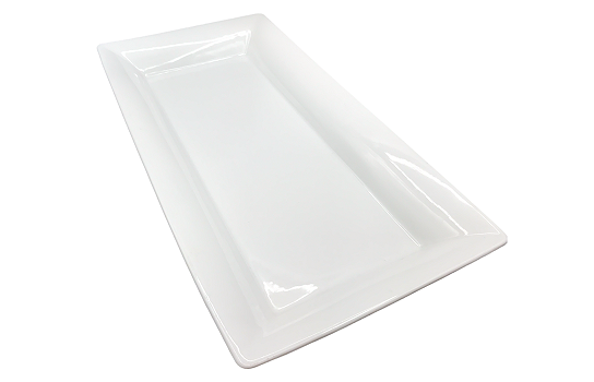 Platter Rectangle White Kimo 18" x 9" x 2"