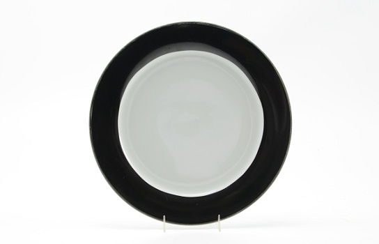 Service Plate Black and Silver