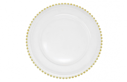 Service Plate Gala Gold Bead 13"