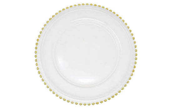 Service Plate Gala Gold Bead 13"