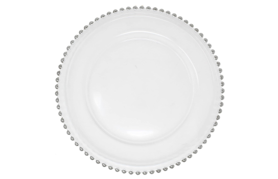 Service Plate Gala Silver Bead