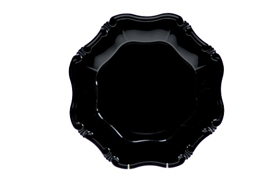 Service Plate Acrylic Baroque Black