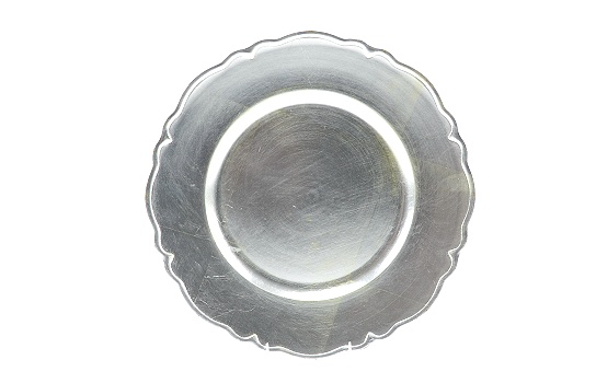 Service Plate Acrylic Regency Silver