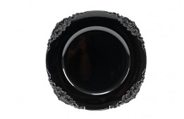 Service Plate Acrylic Vintage Black 13"