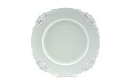 Service Plate Acrylic Vintage White 13"