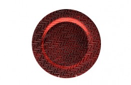 Service Plate Acrylic Chevron Red 13"