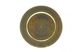 Service Plate Acrylic Hammer Gold 13"