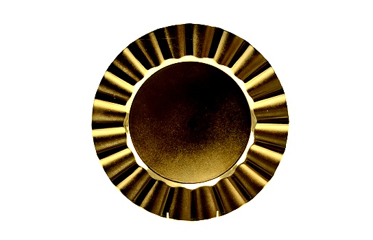 Service Plate Acrylic Sundial Gold