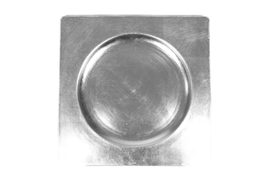 Service Plate Acrylic Square Silver 11.5"