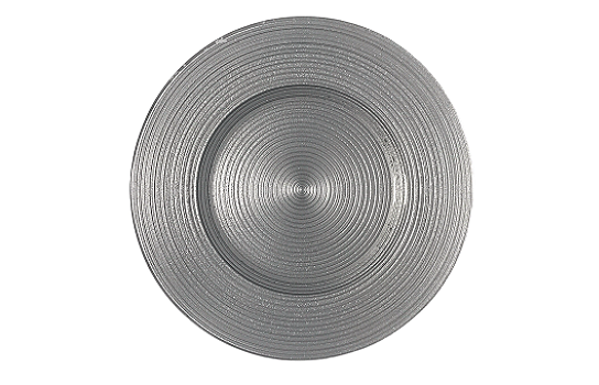 Service Plate Disc Silver Glass 13" Service Plate Disc Silver Glass 13"