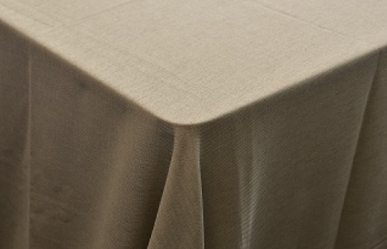 Tablecloth Burlap Cafe au Lait 156" x 90" Rectangle