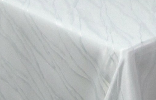 Tablecloth Elite Moire White FR 157" x 91" Rectangle