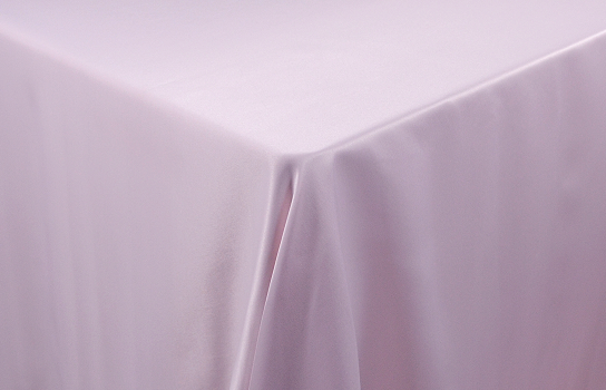 Tablecloth Duchess Satin  Ice Pink 156" x 90" Rectangle