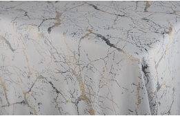 Tablecloth Marble White Silver 156" x 90" Rectangle