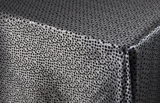 Tablecloth Festival Black Silver 156"x96" Rectangle