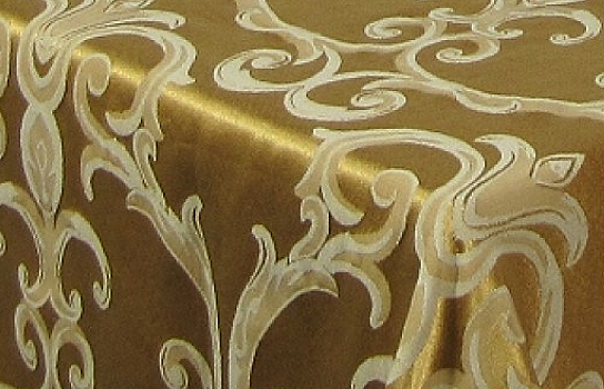 Tablecloth Dark Gold / Gold Gala 118" x 112" Rectangle