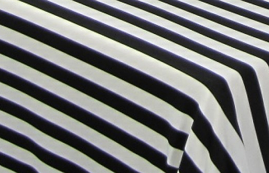 Tablecloth Stripe Black and White 155" x 89" Rectangle
