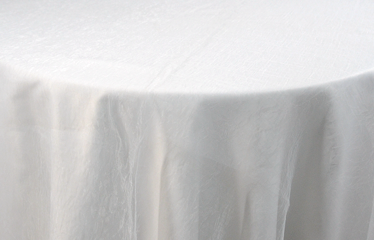 Tablecloth Organza White Crush 110" Round