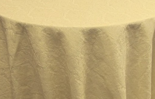 Tablecloth Brocade Ivory 114" Round