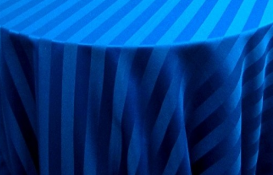 Tablecloth Satin Royal Stripe 120" Round