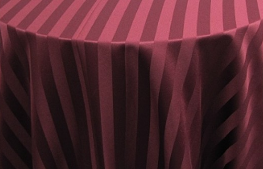 Tablecloth Satin Burgundy Stripe 120" Round