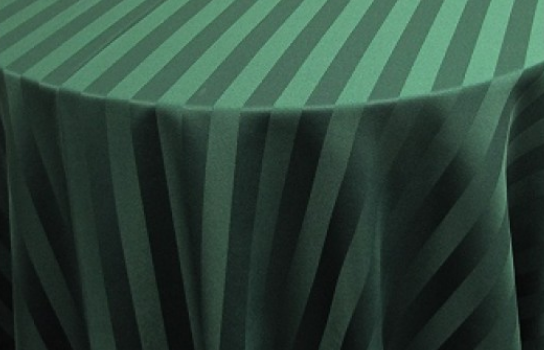 Tablecloth Satin Hunter Stripe 120" Round