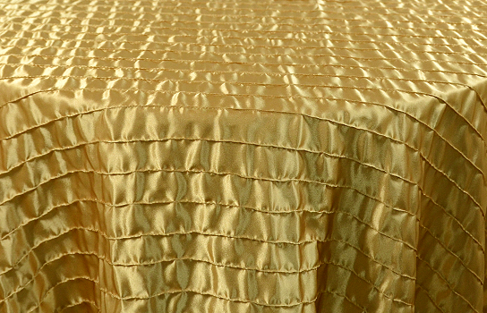 Tablecloth Satin French Pleat Gold 120" Round