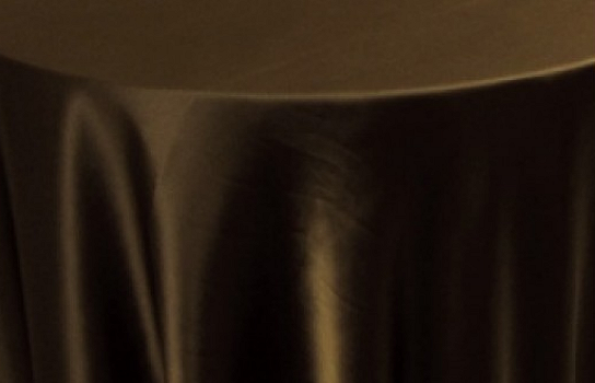 Tablecloth Satin Brown 120" Round