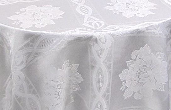 Tablecloth Satin Square White 120" Round
