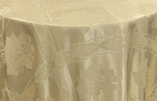 Tablecloth Satin Square Ivory 120" Round