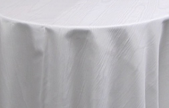Tablecloth Moire White 120" Round 