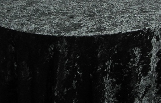 Tablecloth Panne Velvet Black 120" Round
