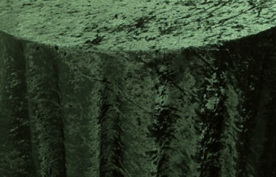 Tablecloth Panne Velvet Green 120" Round