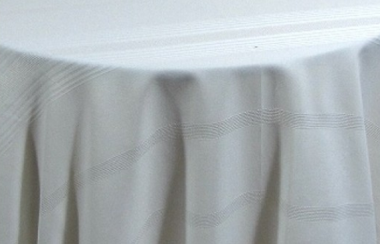 Tablecloth Organza Plaid White 120" Round