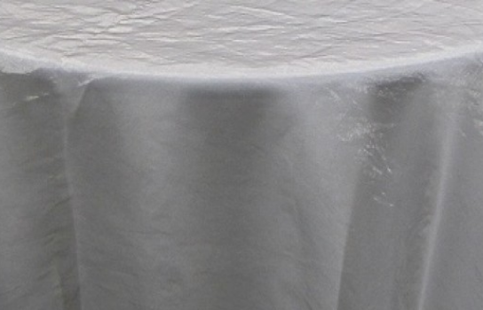 Tablecloth Organza Silver and Black 120" Round
