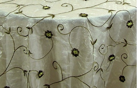 Tablecloth Organza Nippon Bronze 118" Round