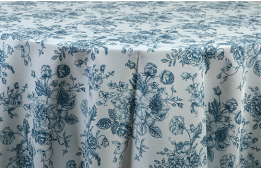 Tablecloth Toile Blue 120" Round