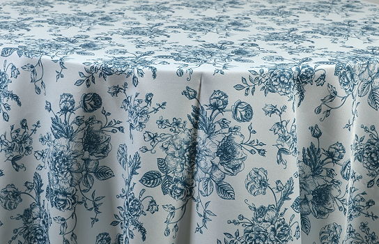 Tablecloth Toile Blue 120" Round