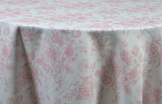 Tablecloth Toile Pink 120" Round
