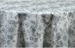 Tablecloth Toile Grey 120" Round