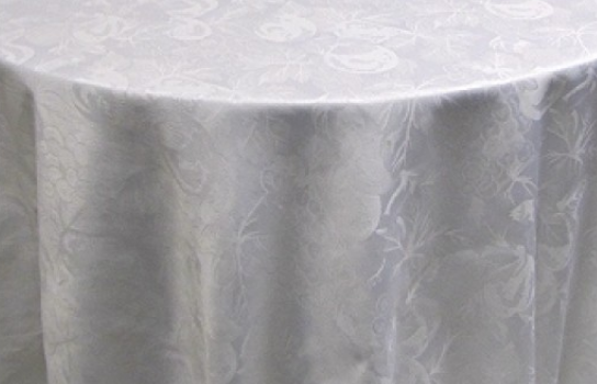 Tablecloth Damask White Fr 120" Round