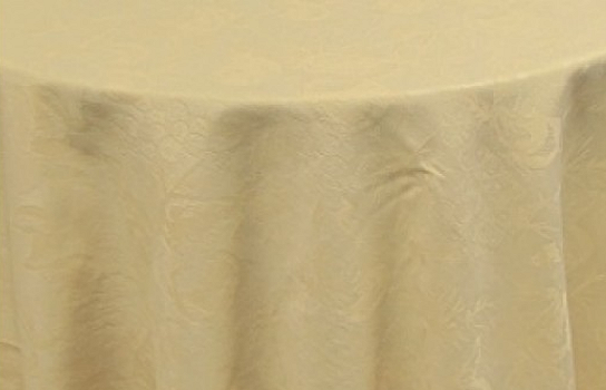 Tablecloth Damask Fr Ivory 120" Round