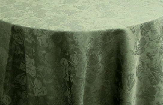 Tablecloth Damask Fr Khaki 120" Round