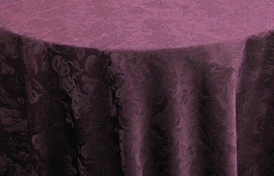 Tablecloth Damask Fr Plum 120" Round