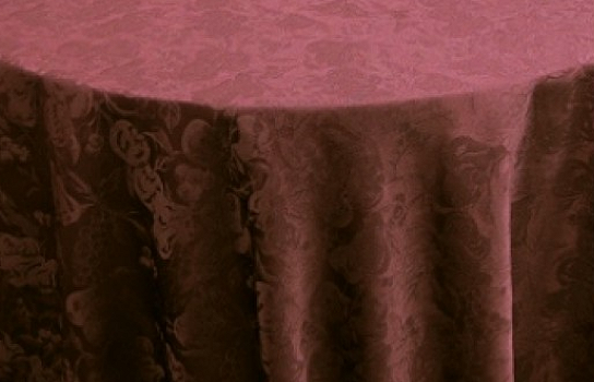 Tablecloth Brocade Burgundy 120" Round